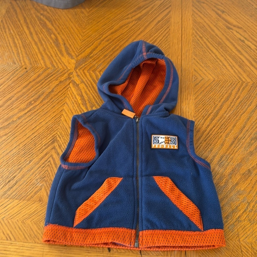 Baby Headquarters zip up vest with hood